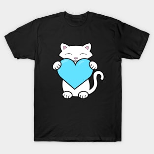 Cat Love Pattern T-Shirt